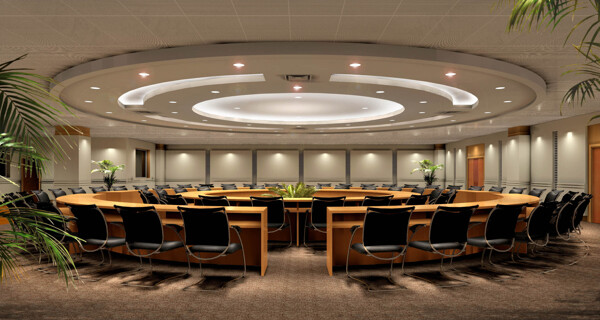 大会议室建筑设计模型方案MAX0013