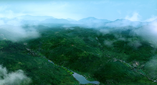 旅游区景观鸟瞰图图片