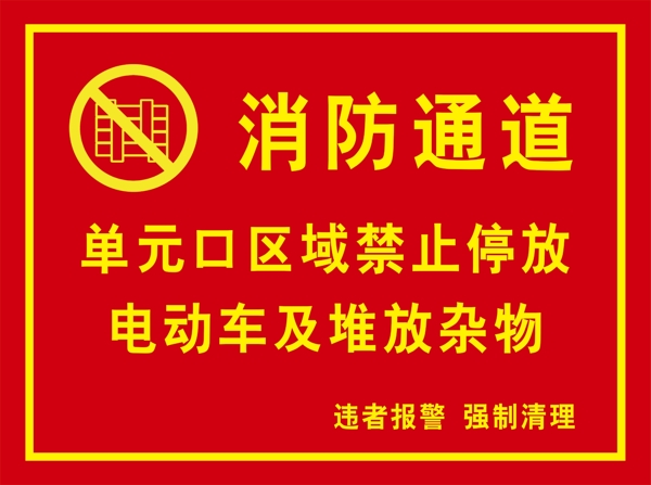 消防通道禁止堵站