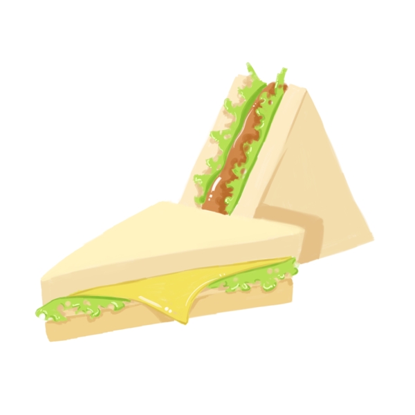 小吃三明治的餐具