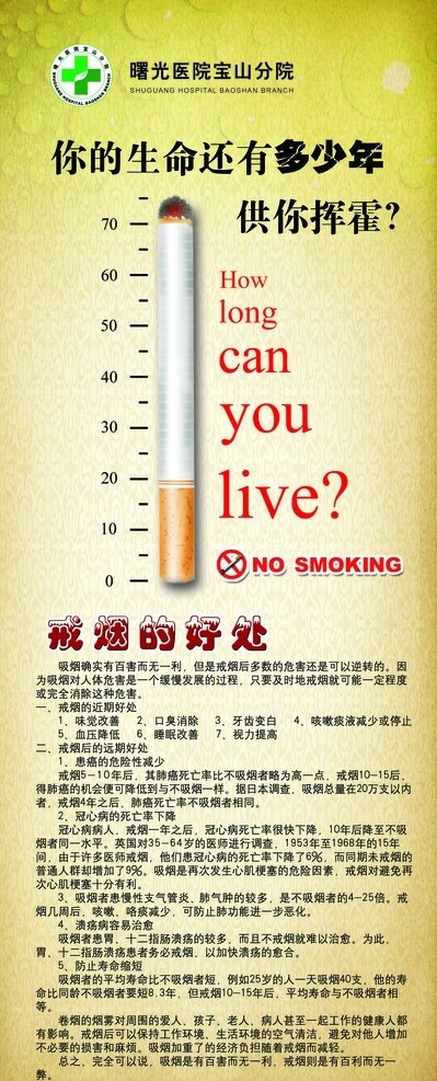 禁烟戒烟医院海报图片