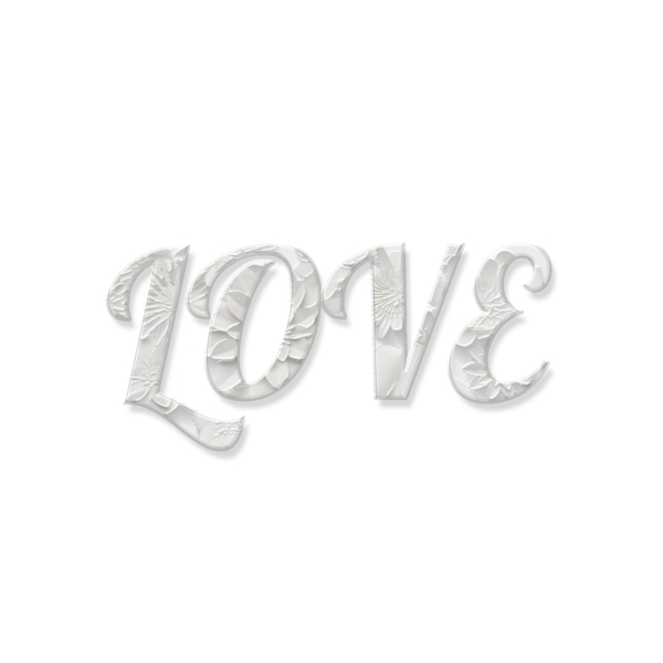 浮雕爱情字体