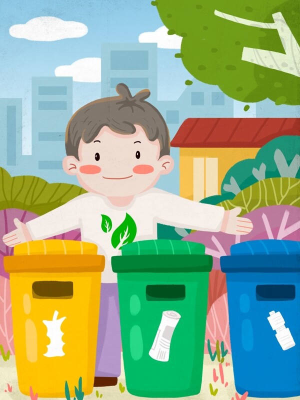 环保公益宣传爱护环境垃圾分类清洁城市