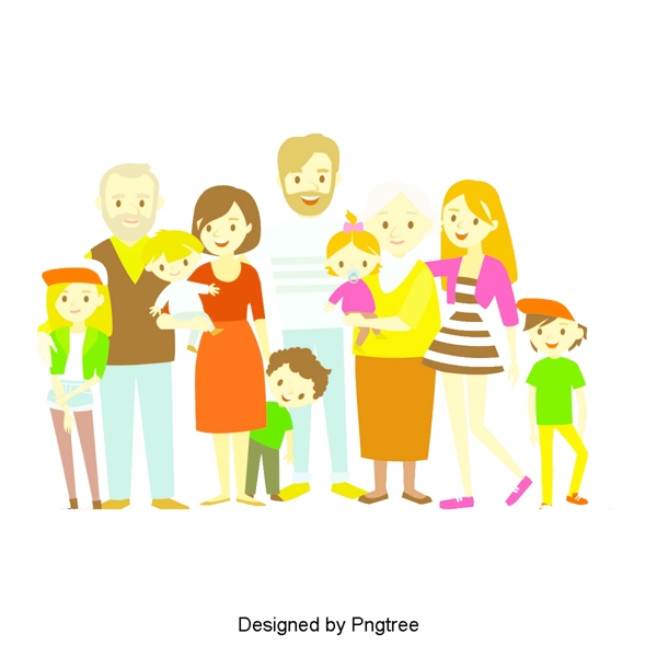 卡通快乐家庭设计图案