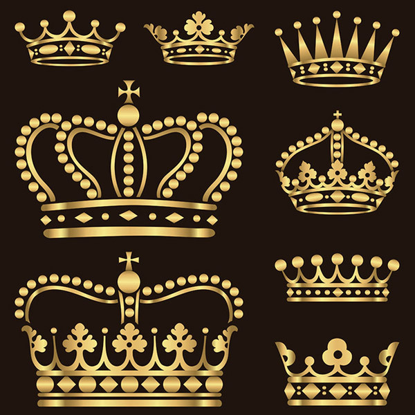金色质感王冠矢量素材