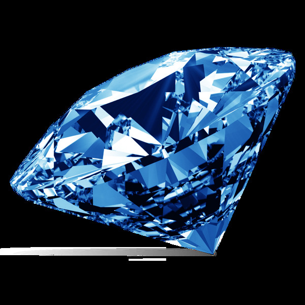 蓝色钻石免抠png透明图层素材