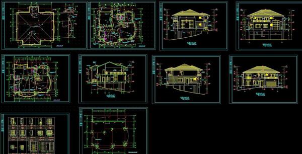 别墅建筑CAD施工图