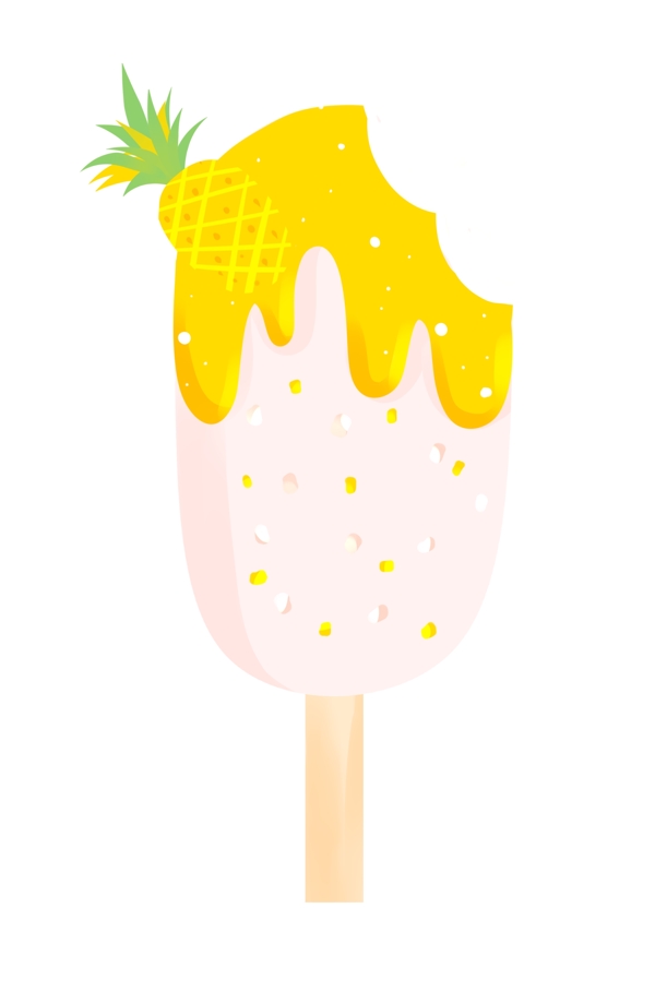 黄色菠萝冰淇淋