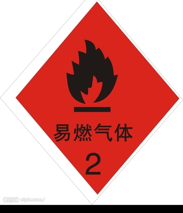 易燃气体标识图片