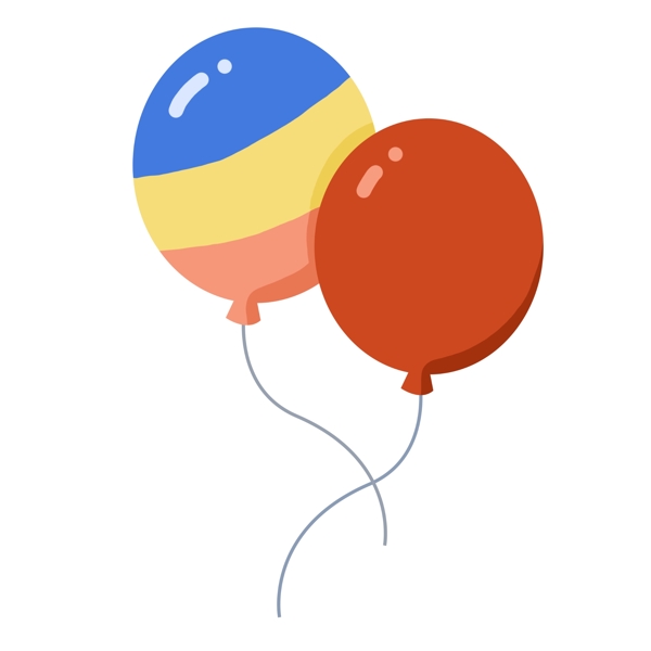 庆祝生日气球插画