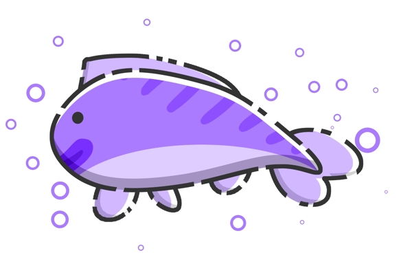 紫色鱼类动物