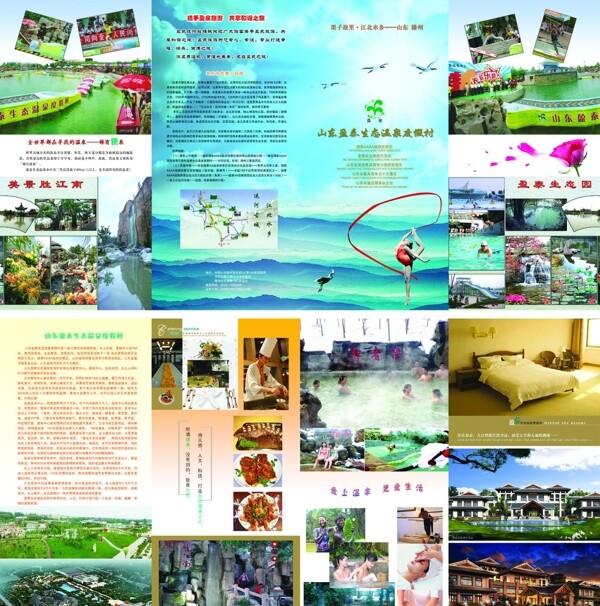 生态旅游宣传册四折页图片