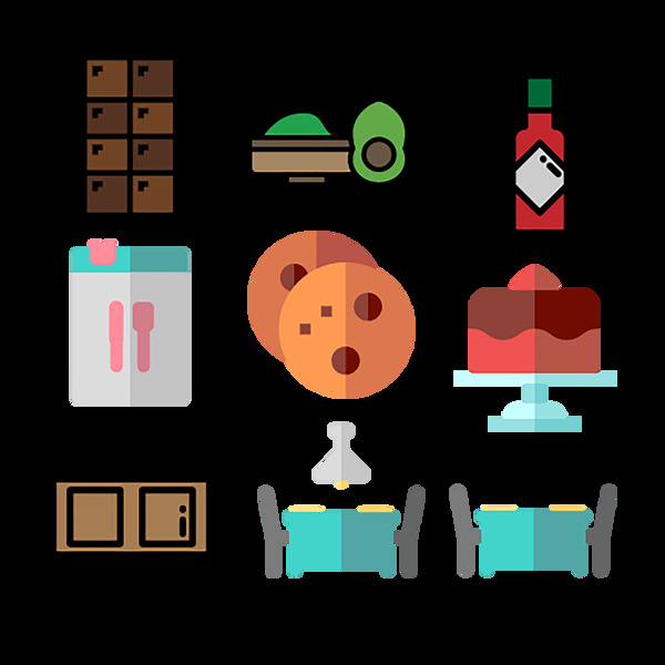 食品与厨房用品图标