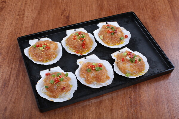 海鲜扇贝美食食材背景海报素材图片