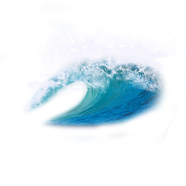 水效果蓝色海浪效果元素