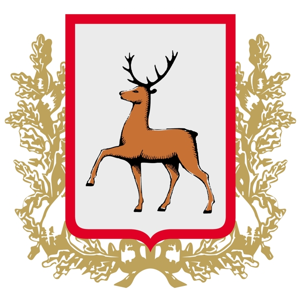 金色麋鹿相册花纹边框logo设计