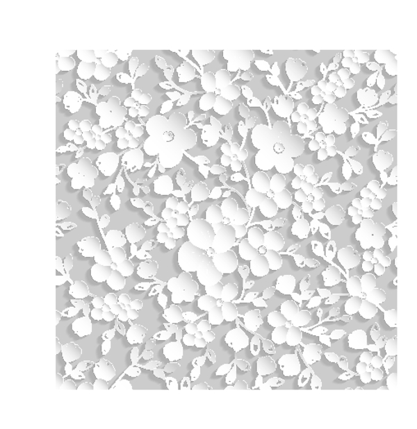 白色纸质花枝无缝背景矢量图