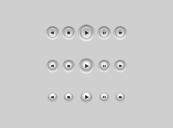 网页UI音乐视频播放按钮素材