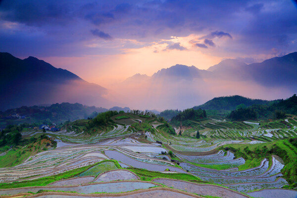 晨光浴山田