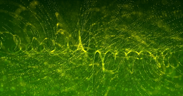 绿色粒子背景图片