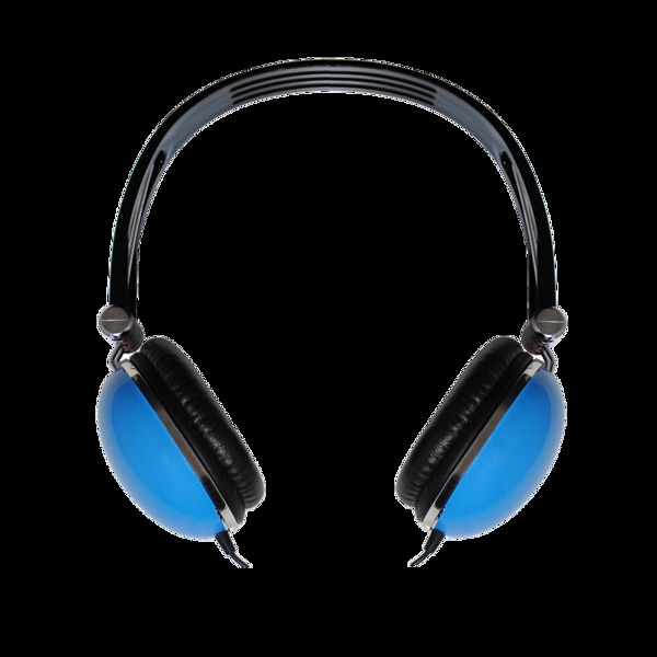 蓝色耳机免抠png透明图层素材