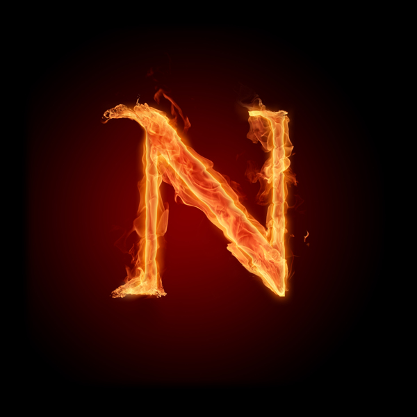 火焰字母N