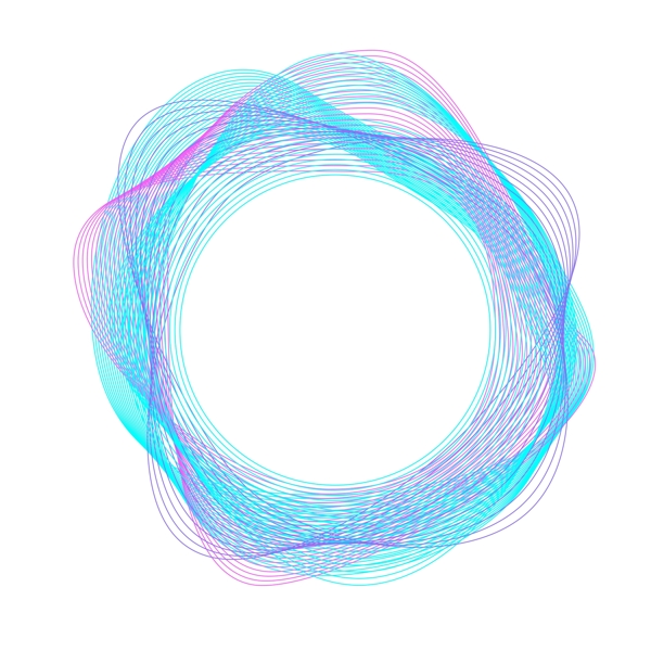 圆形彩色科技线条