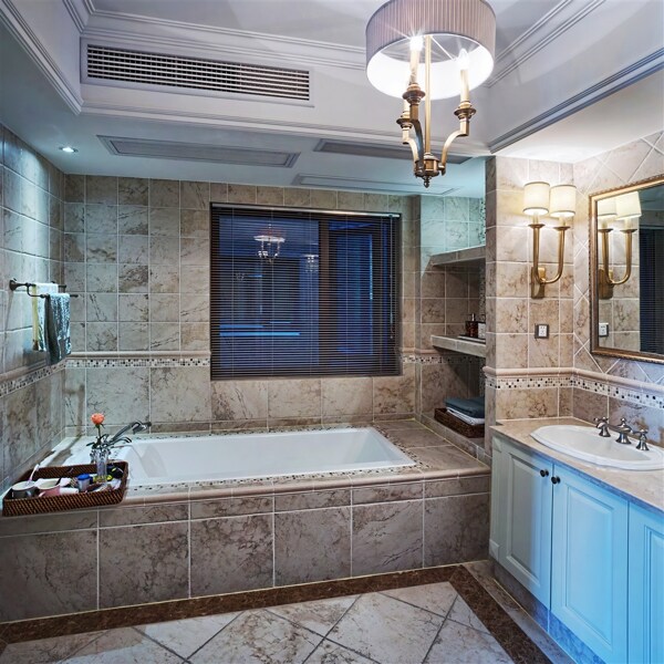 欧式典雅浴室效果家装环境
