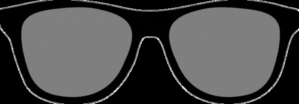 灰色太阳眼镜免抠png透明素材