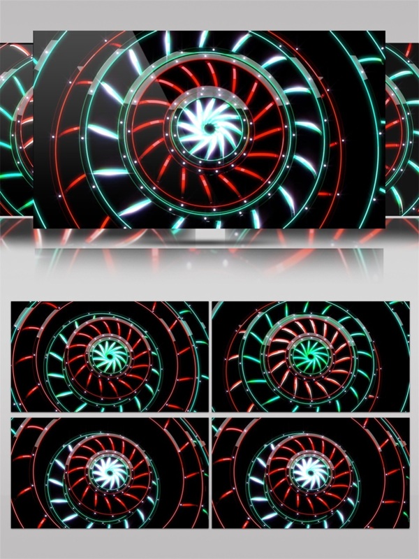 彩色螺旋光束视频素材