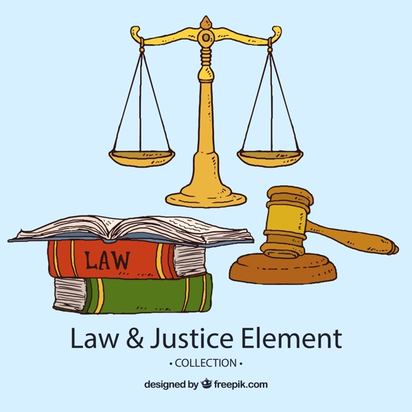 彩绘法律元素图片