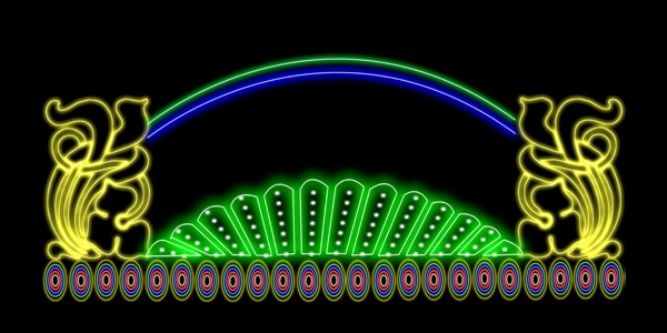 霓虹灯效果图图片