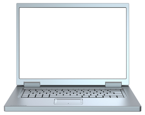 银白色的笔记本电脑上分离