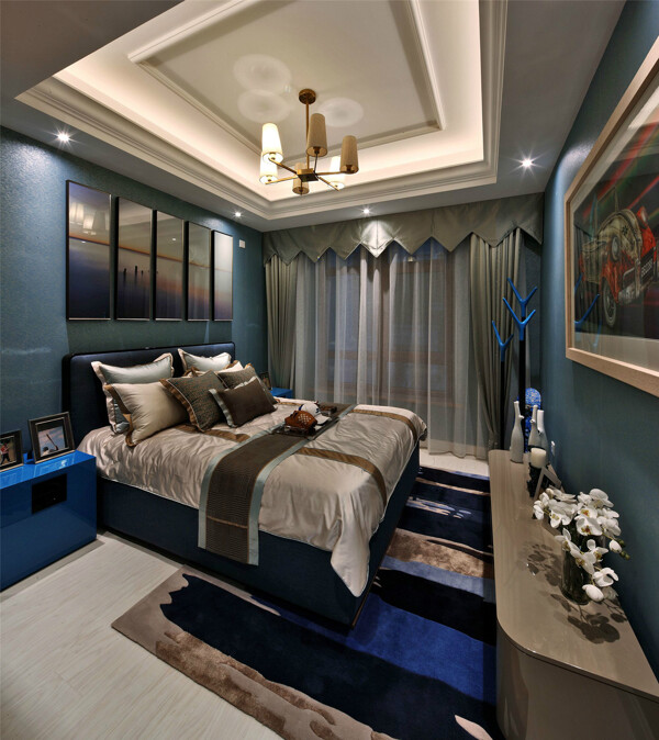 古典卧室欧式地毯效果图