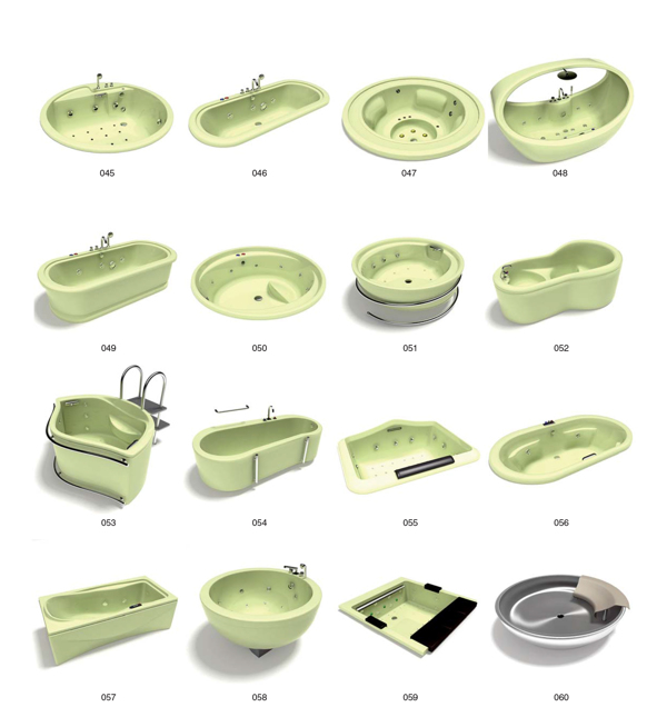 室内设计浴缸淋浴桑拿洗漱用具3D模型