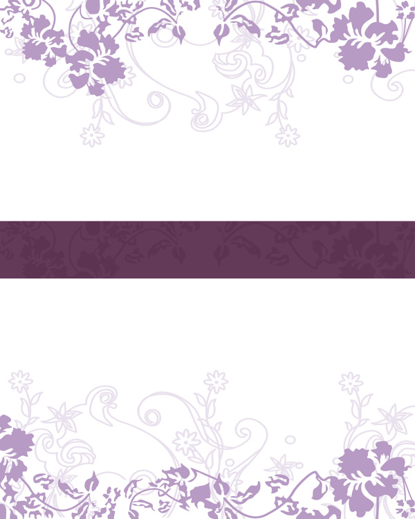 紫色花纹图案室内移门创意画