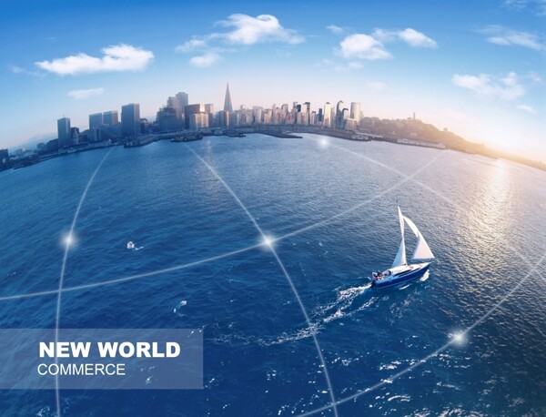 远洋全球商务封面背景图图片