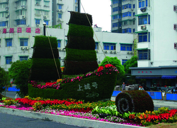 杭州上城区立体花坛图片