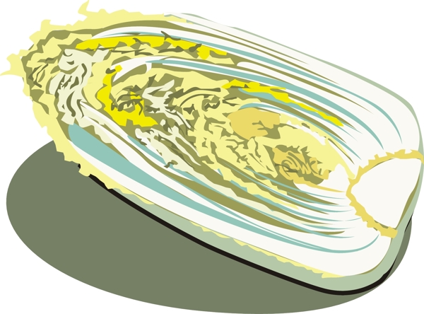 卡通矢量白菜蔬菜素材