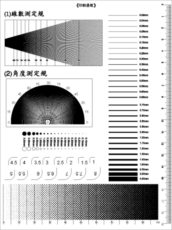 印刷用点规菲林线规网点图的结合图片