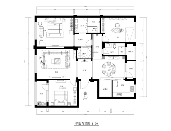 现代家装设计平面图