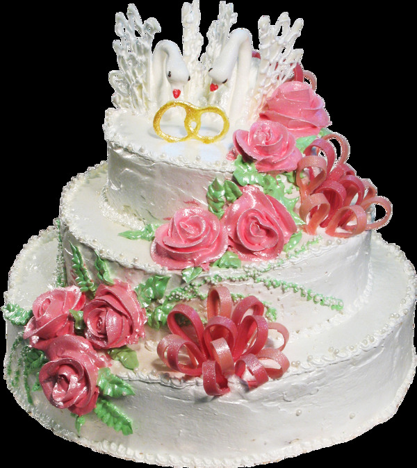花朵婚礼蛋糕免抠png透明图层素材
