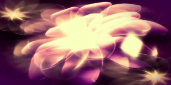 金红炫光光线花朵视频素材