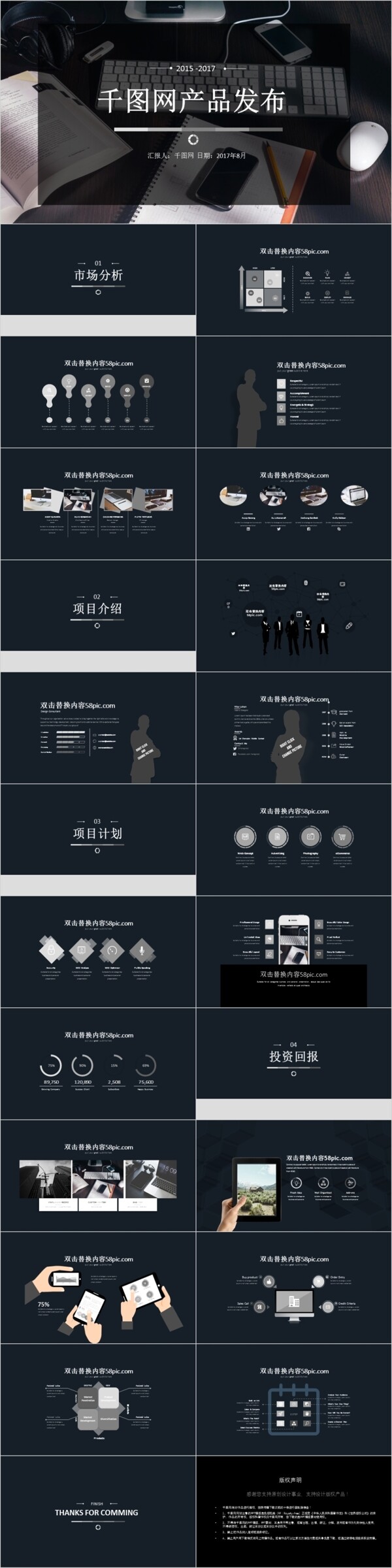 黑色科技化商务化工作汇报PPT模板