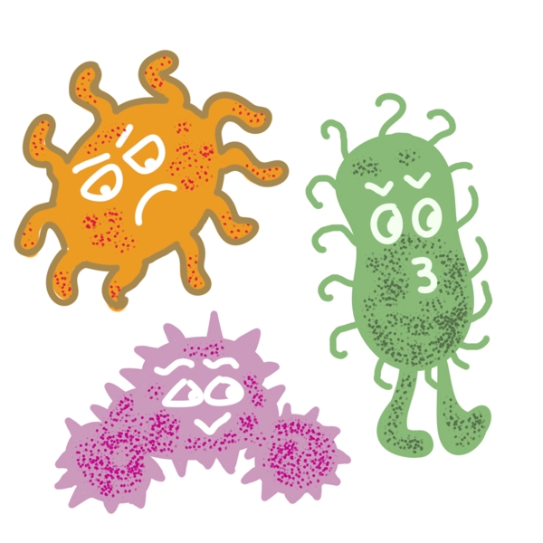 彩色细菌图案插图