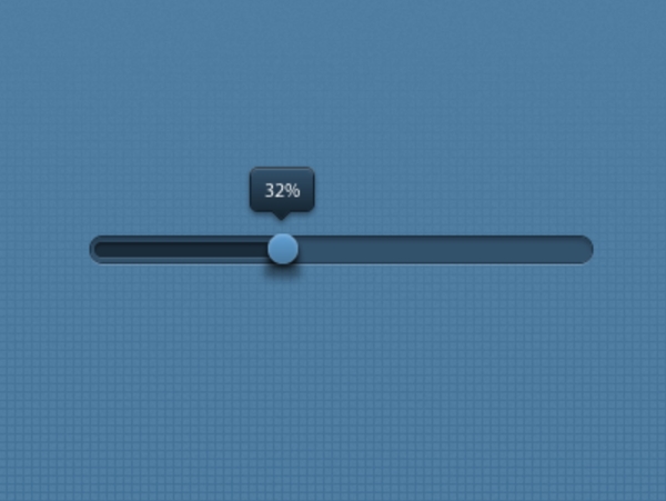 蓝色网页UI滑块进度条设计素材