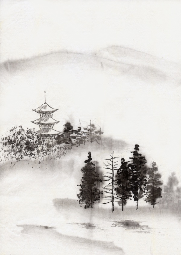 全球首席大百科古色古香水墨丹青国画山水画