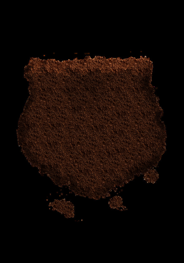 咖啡色沙石png元素