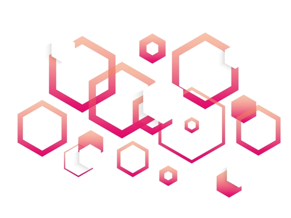 粉红色六角形几何元素现代抽象背景