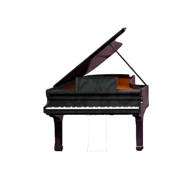 卡通木质钢琴PNG下载